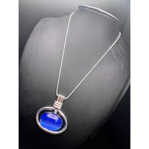 Blue Cat's Eye Pendant